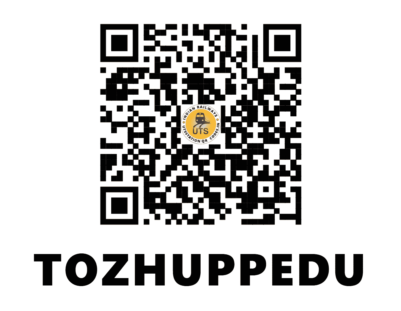 UTS QR Code for TOZHUPPEDU - TZD (SR - TAMIL NADU)